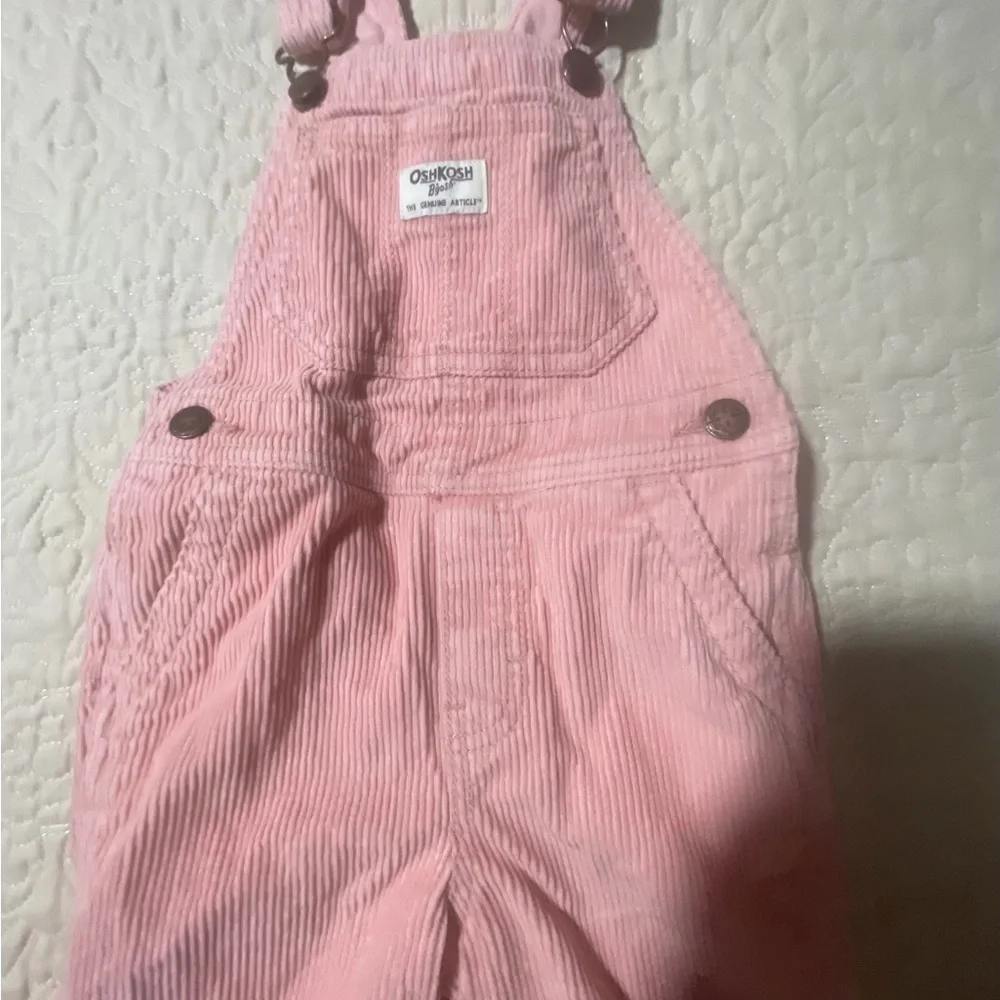 Oshkosh pink corduroy‎ overalls size 3T